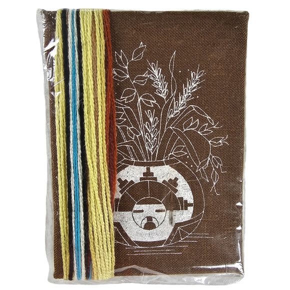 Jiffy Stitchery Needlepoint Embroidery Kit Lot of 3 Vintage Vase and Shell NWT - Picture 5 of 11